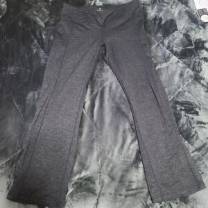Gray/Black Shambhala Straight-Leg Pants